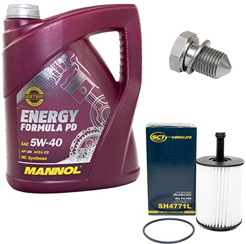 Motoröl Set 5W40 5 Liter + Ölfilter SH4771L + Ölablassschraube 48871