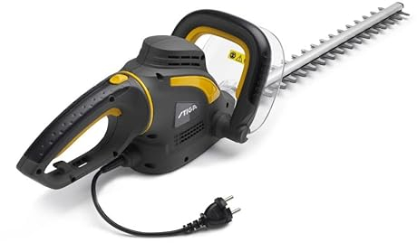 STIGA HT 105c Elektro-Heckenschere - 500W Motor, 51 cm Doppelklinge, 180° drehbarer Griff