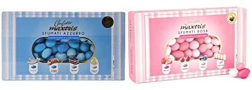 Confetti Maxtris, Sfumato Azzurro, Assortito & Sfumato Rosa, 1 kg - 1000 gr