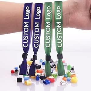 50/100/200 Stück Stoff-Party-Armbänder, Event-Armbänder, farbige Armbänder, Party-Armband für Veranstaltungen, Geschenke, personalisierbar (personalisierbar, 50 Stück)