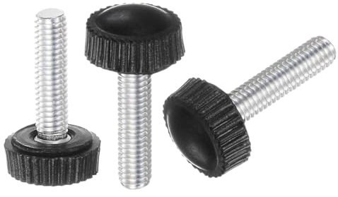 QUARKZMAN 20 Stück Rändelschraube M5 x 20mm Flügelschrauben mit Gewinde, Rundkopf Klemmschrauben Befestigungsschraube Klemmknöpfe Drehknopf für Möbel Modellbau Maschinen Geräte, Schwarz