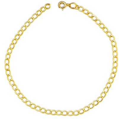 Bracciale oro giallo 18 kt catena grumetta gioiello uomo donna unisex lunghezza 19 cm gioiello ragazzo e ragazza