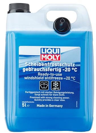 LIQUI MOLY Scheibenfrostschutz gebrauchsfertig 5 L, Art.-Nr. 21795 I Frostschutzmittel Scheibenwaschanlage für eine klare Sicht I Temperaturen bis ca. -20 °C I LED- bzw. Xenon-Scheinwerfer geeignet