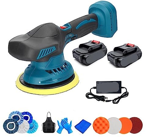Rectifieuse de polissage électrique Polisseuse de voiture sans fil 6 vitesses électrique Auto polissage nettoyage métal épilation bois ponçage outil de suppression de la rouille Facile à utiliser (Co