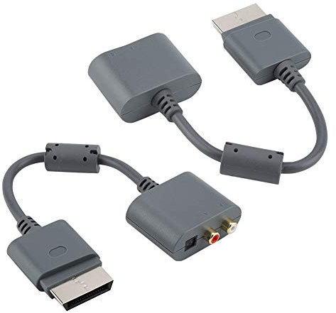 Beufee Cavo Audio Ottico da 2 Pezzi, Cavo Audio Digitale Cavo Audio Ottico Digitale Nuovo Cavo di Conversione Adattatore Audio Ottico per Xbox 360