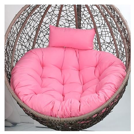 Papasansessel Kissen für Polyrattan Hängeschaukel grau 115cm Durchmesser