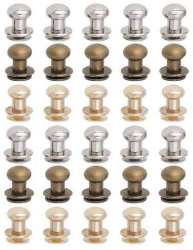 eMagTech 30 Stück Mini-Schubladenknöpfe Schmuckkästchen Kleine Knöpfe mit Schraube für Möbeltüren Schränke Frisiertische Kleiderschränke Kommoden (Silber Bronze Gold)