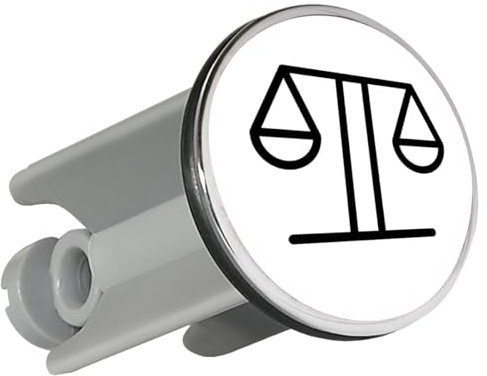 Huuraa Waschbeckenstöpsel Waage Sternzeichen Symbol Geschenk 4cm für Waschbecken Abflussstopfen Waage Geschenkidee
