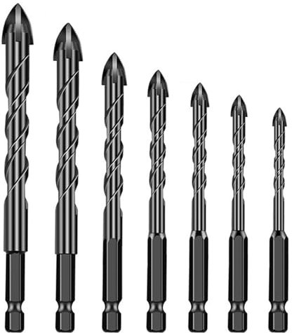 Punte Trapano per Gres Porcellanato, Punte da Trapano Professionisti Set di 7 Pezzi, Ideali per Piastrelle, Ceramica, Granito, Marmo e Materiali Plastica (3mm 4mm 5mm 6mm 8mm 10mm 12mm)