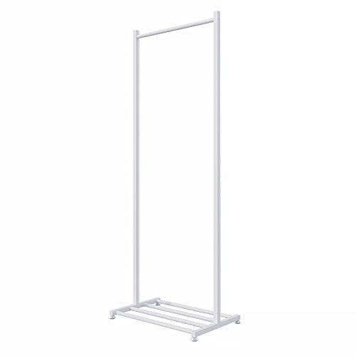 Portant à vêtements avec étagère de rangement, 160 cm de alto, présentoir stable pour vêtements avec pieds de levage réglables