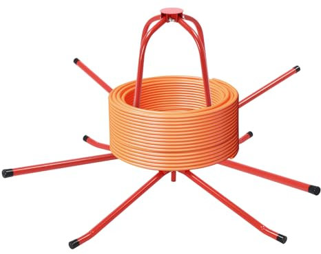 Max.400LBS - Avvolgitubo per tubo composito PEX PERT AL/PEX, singolo cuscinetto per riscaldamento a pavimento, avvolgitore per cavi con custodia