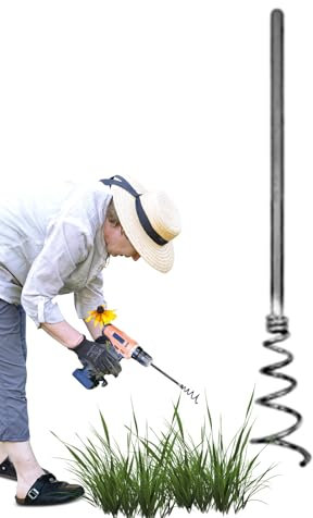 Punta da trapano per erbacce, strumento da giardino, trapano a, estrattore di radici, terriccio erboso, trapano ad alte prestazioni, paesaggistica all'aperto, adattatore di rimozione, potenza