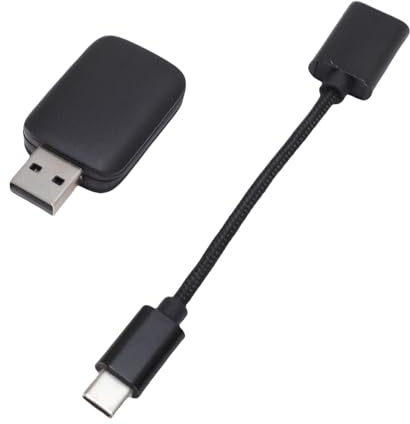 Vikye Drahtloser Autoadapter 2 in 1, Android Auto WiFi 6 Bluetooth -Konverter mit USB -Typ -C -Kabel für Android 11 & Später