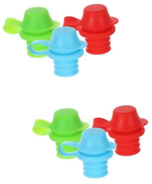 Milisten Silicone Water Bottle Tops Assorted Color 3Pcs Reusable Spouts for Non Leak Beverage and Soda Bottles Easy to Install 4.20 * 4.60 * 2.30Cm