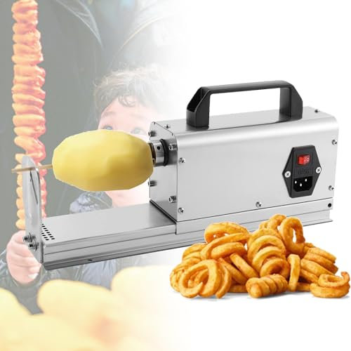 Annuod Macchina Professionale per Tagliare Le Patate a Spirale, tagliapatate a Spirale Tornado, Design Professionale in Acciaio Inox con 2 Lame
