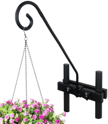 Tasche für Pflanzen im Freien: Mehrzweck- -Kleiderbügel, stabile Metallhalterungen für den Außenbereich, Pflanzzubehör für Balkon, Treppen, Garten, Hof