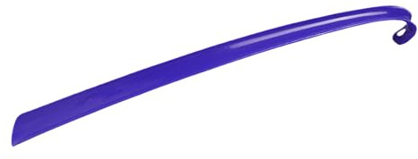 Långhanterat – extra räckvidd, skohjälpare, förlängt greppstövlar – verktyg | 40 cm plasthorn, slät kantfinish, lätt förbandshjälp, perfekt för seniorer, gravida kvinnor, blå, Siehe
