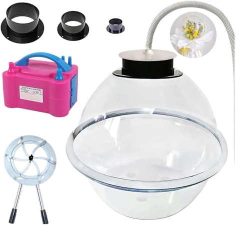 SDGBCXD Bote de Helio, Máquina for Rellenar Globos con Bomba eléctrica y expansor
