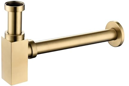 Kit de sifón for lavabo baño, for, filtro emergente moderno latón Para Fregaderos(Gold)