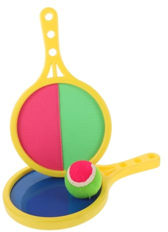Milisten Set de Raquettes Double-Face Adhésives avec Balles à Ventouses Jeu Extérieur pour Garçon Fille Activités Sportives et Jeux de Plage pour Développer Coordination Main-œil