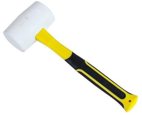 Martelli ergonomici in gomma bianca con manico in fibra di vetro, assorbimento degli urti da 5 kg, ideali per montaggio di mobili e mazze con impugnatura antiscivolo precisa