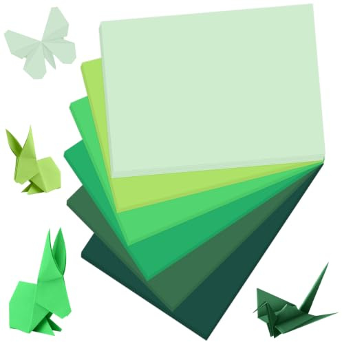 30 ark lerpapper A4, färgglatt 230 g/㎡ lerpapper, 6 färger, grön färggradient