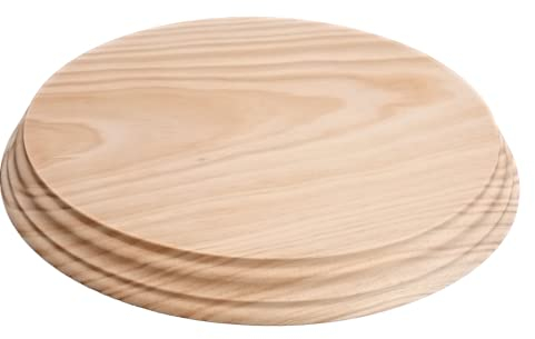 Peana madera redonda. En madera de pino macizo, torneado. En crudo, se puede pintar. (Diámetro 24 cms)