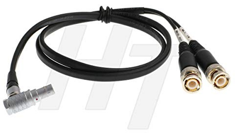 SD 688 Timecode Jamming Cable Right Angle 5 Pin 2xBNC for Sound Devices Arri Alexa Mini camera (RA 5pin to bnc IO)