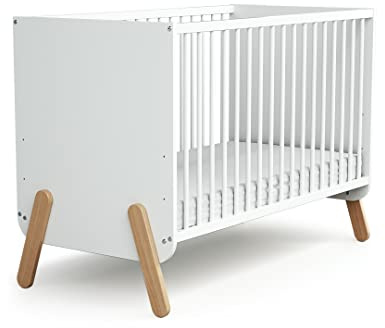 AT4 - Babybett PIRATE Holz Weiß und Buche 60 x 120