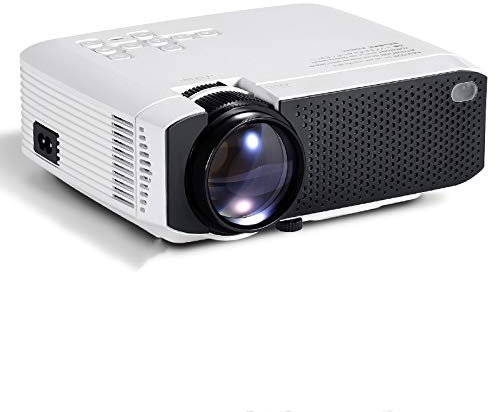 Mini home theater con proiettore a LED HD miglior proiettore, risoluzione 1280x720 1080P Beamer 3D portatile per home entertainment, feste e giochi