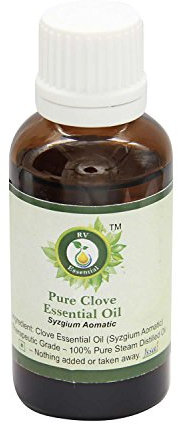 Huile essentielle clou de girofle | Syzgium Aomatic | Pour dents | Pour peau | Pour cuisine | 100% pur | Distilléé vapeur | Grade thérapeutique | Clove Essential Oil | 100ml | 3.38oz By R V Essential
