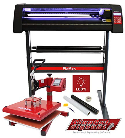 LED-Skärplotter 72 cm, Värmepress & Signcut Pro | Transferpress 38 x 38 cm Skärplotter