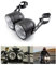 evomosa Faros de motocicleta Faros delanteros dobles con soporte para Bobber Chopper Cafe Racer