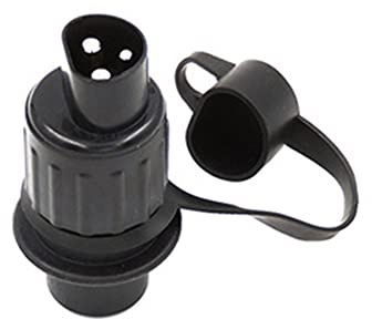 Asudaro Prise 3 broches et fiche 3 broches,Connecteur étanche 12V adaptateur de prise de remorque à 3 broches, adapté aux machines agricoles de remorque de voiture, camions, bateaux