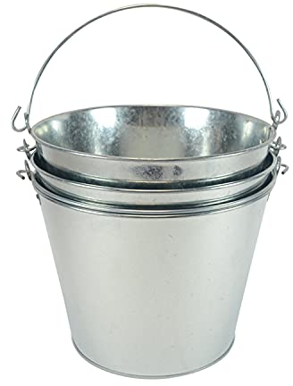 Eiseimer, eiswanne, zinkwanne getränkekühler zinkeimer klein 5 Liter, 3 Stück