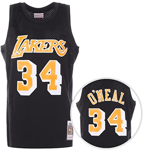Mitchell & Ness NBA Los Angeles Lakers Shaquille O´Neal Black Team Color Swingman Trikot Herren schwarz/gelb, S