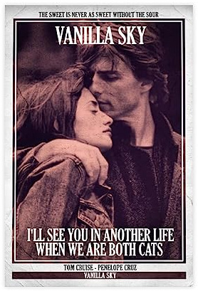 Vanilla Sky, poster cinematografico culto, stampa artistica vintage retrò, poster classico su tela, poster da parete per soggiorno, camera da letto, decorazione senza cornice, 40 x 60 cm