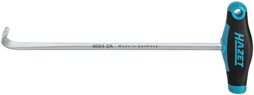 Hazet Abgasanlagen-Werkzeug 4684-2A, 17 mm halbrunder Haken, 20 Grad gebogen, für Montage und Demontage von Haltegummis, passend für VW, Audi, Mercedes-Benz, uvm.