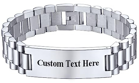 U7 Herren Jungen Armband Klassische Gliederarmband Armkette Edelstahl Cuban Link Chain Bracelets Armreif Armschmuck Männerarmband Hip Hop Modeschmuck für Weihnacht Vatertag