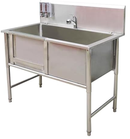 120 cm große Hundewaschstation für kleine Hunde,professionelle Haustierwaschstation, professionelle Edelstahl-Waschdusche mit Wasserhahn und Zubehör(120cm/47.2in)