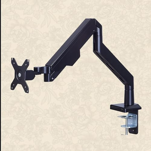 QICBYING Brazo de Monitor Giratorio e inclinable de Altura Ajustable - Soporte de Monitor Ajustable, Soportes de Monitor ergonómicos para Pantallas Planas y Curvas de 17-32 Pulgadas (Color : Black)