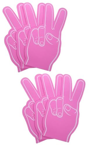 VANZACK 6stücke Schaumfinger Für Sportveranstaltungen Tragbare Cheerleading-Finger Für Partys Und Wettbewerbe Für Fußball Basketball Und Festivals Magentafarben Langlebig Und