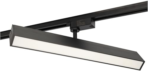 Jandei - Foco Techo Led Carril 30W. Tipo Lineal, Aluminio Lacado Negro. 2500 Lúmenes, 185V-265V AC Riel Monofásico, Vestidor, Escaparate, Tienda, Oficina. (Blanco Neutro 4200K)