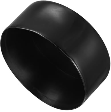 sourcing map 120mm(4 3/4) Rubber End Caps Round Vinyl Plug Black, 50mm H | Insert Plastic End Caps for Tubing, Fence, Pipe Post, Furniture, Railing