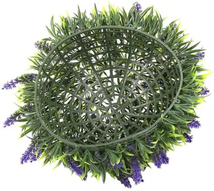 HAWILLOSCH Simulated Lavender Hanging Ball Artificial Grass Plant Balls Topiary for Outdoors Indoor Decorative