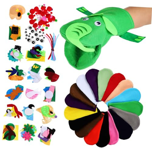ifundom Handpuppen Bastelset Filz 24,5x14cm Selbstgemacht Kinder Handpuppen Filzhandpuppen Kreativset Für Bastelprojekte