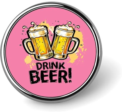 Bier trinken Runde Abzeichen Personalisierte Button Brosche Anstecknadeln für Kleidung Dekoration
