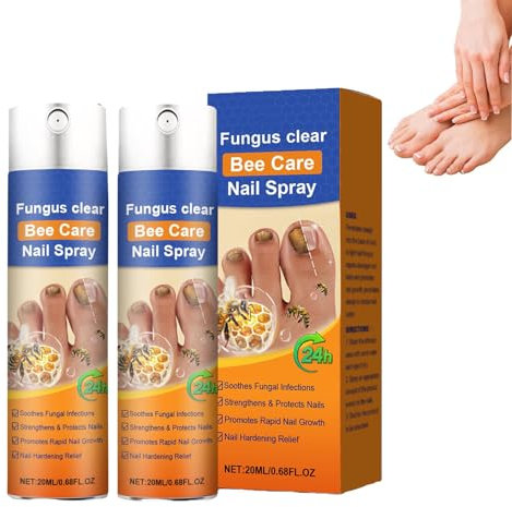 Fungal Nail Treatment,Bee Venom Nail Fungus Soothing Spray for Toenail,Nail Strengthener for Damaged Nails,Bee Venom Nail Treatment Serum,Nail Repair Treatment (2PCS)