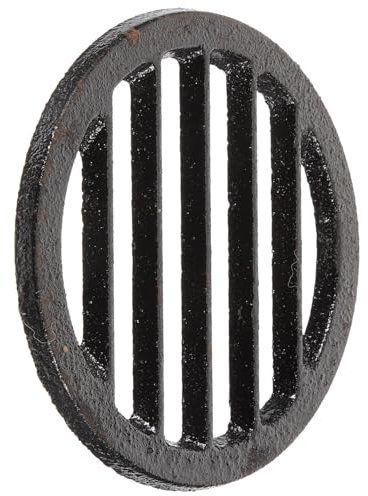 LALAFINA Tapa De Desagüe del Piso De Fundición De Hierro Filtro De Malla, Resistente Al Desgaste, Redonda 10 Cm para Baño y Cocina, Colador Atrapapelos, 1 Unidad