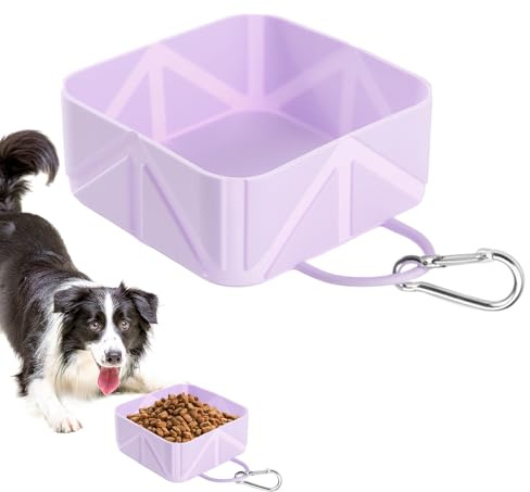 Ahuuen Hundewassernapf für Reisen | Faltbarer Haustier - 500ml Transportierbarer Napf Für Hunde Katzen Kaninchen Boot Auto Outdoor Aktivitäten Wandern Camping Reisen